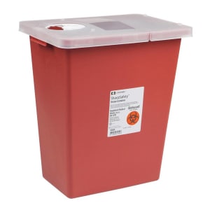 Cardinal SharpSafetyâ„¢ Multi-purpose Sharps Container, 8 Gallon, 15.5 x 17.5 x 11 Inch