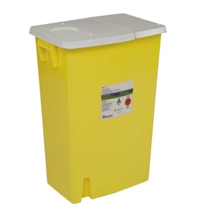 Cardinal SharpSafetyâ„¢ Chemotherapy Waste Container, 18 Gallon, 18.25 x 26 x 12.75 Inch