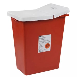 Cardinal SharpSafetyâ„¢ Multi-purpose Sharps Container, 18 Gallon, 26 x 18Â¼ x 12Â¾ Inch