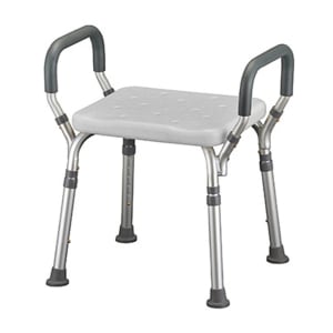 Nova Ortho-Med Bath Bench Nova Removable Arms Aluminum Frame Without Backrest 15-3/4 Inch Seat Width 300 lbs. Weight Capacity