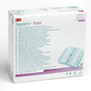 Solventum Corporation 3Mâ„¢ Tegadermâ„¢ High Performance without Border Foam Dressing, 8.8 x 8.8 cm