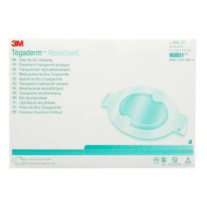 Solventum Corporation Absorbent Acrylic Transparent Film Dressing 3Mâ„¢ Tegadermâ„¢ Absorbent 4-3/8 X 5 Inch Frame Style Delivery Oval Sterile