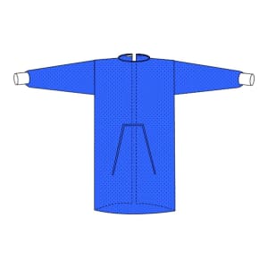 Welmed Protective Procedure Gown Welmed Large Blue NonSterile Not Rated Disposable