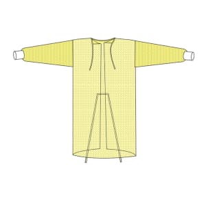 Welmed Protective Procedure Gown X-Large Yellow NonSterile Not Rated Disposable
