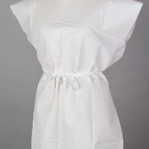 Tidi Products Patient Exam Gown TIDIÂ® Medium White Disposable