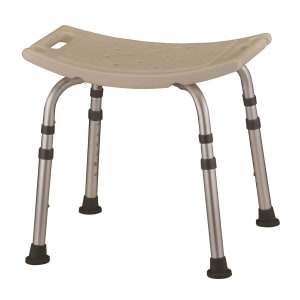 Nova Ortho-Med Shower Chair Nova Without Arms Aluminum Frame Without Backrest 20 Inch Seat Width 300 lbs. Weight Capacity