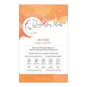 Whole Story Meals Oral Supplement Restore Renal Support Unflavored Powder 16 oz. Pouch