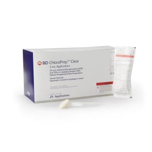 BD Skin Prep Solution ChloraPrepâ„¢ Clear 3 mL Foam Applicator 2% / 70% Strength CHG (Chlorhexidine Gluconate) / Isopropyl Alcohol Sterile