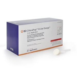 BD Skin Prep Solution ChloraPrepâ„¢ Hi-Lite Orangeâ„¢ 3 mL Foam Applicator 2% / 70% Strength CHG (Chlorhexidine Gluconate) / Isopropyl Alcohol Sterile