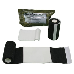 Andover Healthcare Inc Trauma Pressure Dressing with Wrap CoFlexÂ® UMAFD 4 Inch X 3 Yard Self-Adherent Closure Black NonSterile Standard Compression