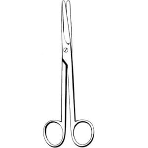 Sklar Dissecting Scissors Meritâ„¢ Mayo 6-3/4 Inch Length Floor / Office Grade Pakistani Stainless Steel NonSterile Finger Ring Handle Straight Blunt Tip / Bl