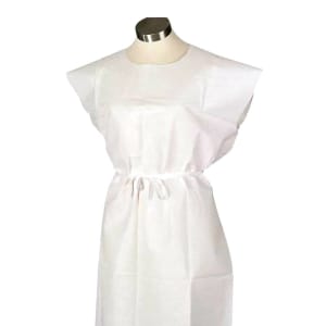 Tidi Products Tidi Patient Exam Gown, Medium, White
