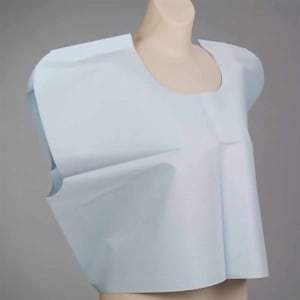 Tidi Products Exam Cape TidiÂ® Blue One Size Fits Most Front / Back Opening Without Closure Unisex Disposable