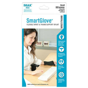 Brownmed IMAKÂ® RSI SmartGlove with Thumb Support Glove, Small, Black