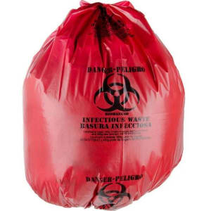 Alfa Wassermann Bio-Bagâ„¢ Biohazard Waste Bag, Red with Biohazard Pictogram