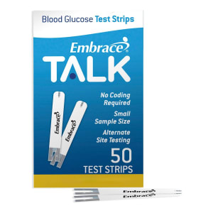Omnis Health EmbraceÂ® TALK Blood Glucose Test Strips