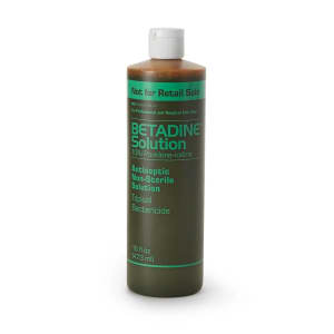 Emerson Healthcare Skin Prep Solution BetadineÂ® 16 oz. Bottle 10% Strength Povidone-Iodine NonSterile
