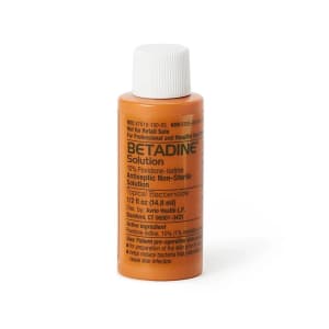 Emerson Healthcare Skin Prep Solution BetadineÂ® 1/2 oz. Bottle 10% Strength Povidone-Iodine NonSterile