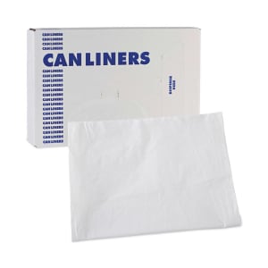 Essendant Co/United Stationers Trash Bag BoardwalkÂ® 60 gal. 0.70 mil 38 X 58 Inch White Industrial Strength Star Seal Bottom Flat Pack
