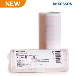 Precision Charts Recording Chart Paper Physio-Controlâ„¢ Roll Red Grid