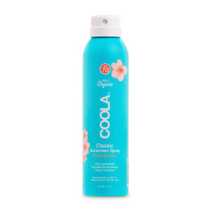 COOLA LLC CoolaÂ® Clear Body Sunscreen Spray SPF 70 Peach Blossom Scent, 6-ounce Can