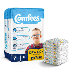 Attends Healthcare Products Attends Comfees Premium Baby Diapers, Moderate-Absorbent, Size 7