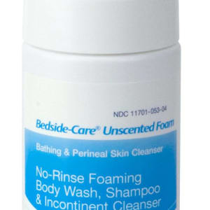 Medline Coloplast Bedside-Care Foam Cleanser, Unscented, Shampoo and Body Wash, 4 ounces