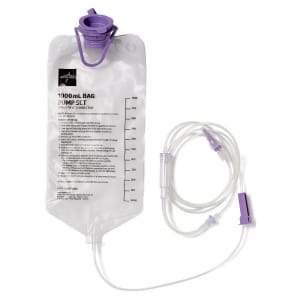 Medline EntraFlo Feeding Set, with ENFit 1000mL Bag