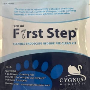 Aspen Surgical (Symmetry) Endoscope Sponge Kit with Pre-Diluted Enzymatic Detergent First Stepâ„¢ Flat For Flexible Instruments / Ready-to-Use