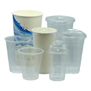 RJ Schinner Co Drinking Cup Lid For 32 oz PET Cups Clear Plastic Disposable