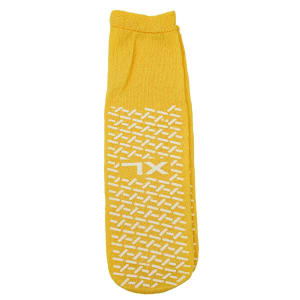 LSL Industries Risk Management Slipper Socks Unisex Adult X-Large Double Tread Single Patient Use Yellow