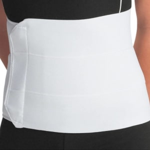 Frank Stubbs Abdominal Binder Flex-SupportÂ® Contoured One Size Fits Most Hook and Loop Closure 28 to 44 Inch Waist Circumference 10 Inch Height Adult