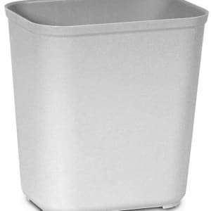 RJ Schinner Co Fire-Resistant Trash Can RubbermaidÂ® 28 Quart / 7 gal. Gray Thermoset Polyester Rectangular