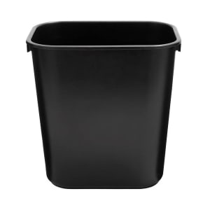RJ Schinner Co Deskside Wastepaper Basket, 3.25 Gallon Capacity, Black