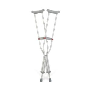 Medline Red Dot Adult Underarm Crutches, 5'1' â€“ 5'9'