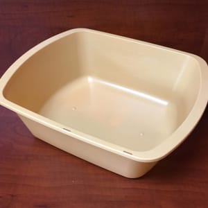 GMAX Industries Wash Basin, Rectangular, 6 Quart, Gold
