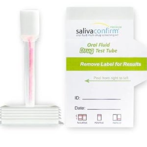 Confirm Biosciences Drugs of Abuse Test Kit SalivaconfirmÂ® Premiumâ„¢ AMP50, COC20, mAMP/MET50, OPI40, THC12 25 Tests For Employment / Insurance Use