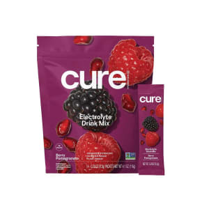 Cure Hydration Cure Electrolyte Drink Mix made with Coconut Water, Berry, 7.7-gram Packets