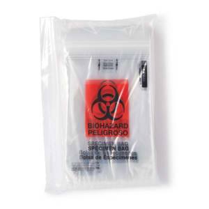Minigrip Speci-ZipÂ® Specimen Transport Bag with Document Pouch, Zip Closure, 6 x 9 Inch