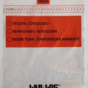 Elkay Plastics Lab-LocÂ® Specimen Transport Bag with Document Pouch, Zip Closure, 6 x 9 Inch