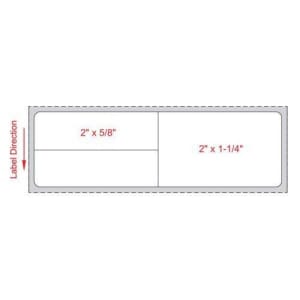PDC Healthcare Blank Label MeditechÂ® Thermal Label White Paper 1-1/4 X 4 Inch