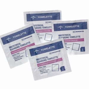 Medline Obstetrical Cleansing Towelette Med Nap Individual Packet Scented 100 Count