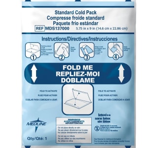 Medline Instant Cold Pack Medline General Purpose 5 X 6 Inch Plastic / Calcium Ammonium Nitrate / Water Disposable