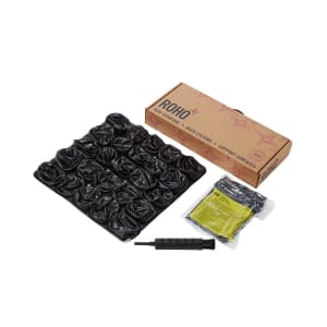 Crown Therapeutics ROHOÂ® MosaicÂ® Seat Cushion, 18 in. W x 18 in. D, Foam, Black, Inflatable
