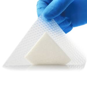 MPM Medical Super Absorbent Dressing ExcelSAPâ„¢ Silicone Adhesive 4 X 4 Inch Square