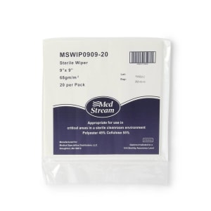 McKesson Cleanroom Wipe ISO Class 5, White, Sterile, Disposable, 9 x 9 Inch