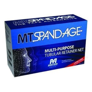 Medi-Tech International Elastic Net Retainer Dressing MT Spandageâ„¢ Tubular White Elastic Custom Size 25 Yard Length NonSterile