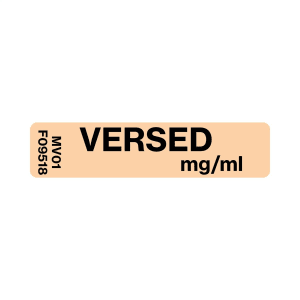 PDC Healthcare MedVisionÂ® Drug Label, Versed mg/mL