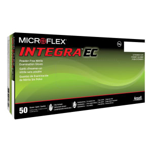 Microflex Medical IntegraÂ® EC Nitrile Extended Cuff Length Exam Glove, Medium, Blue