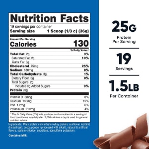 Nutricost Oral Supplement Nutricost Whey Protein Concentrate Chocolate Flavor Powder 1-1/2 lbs. Canister